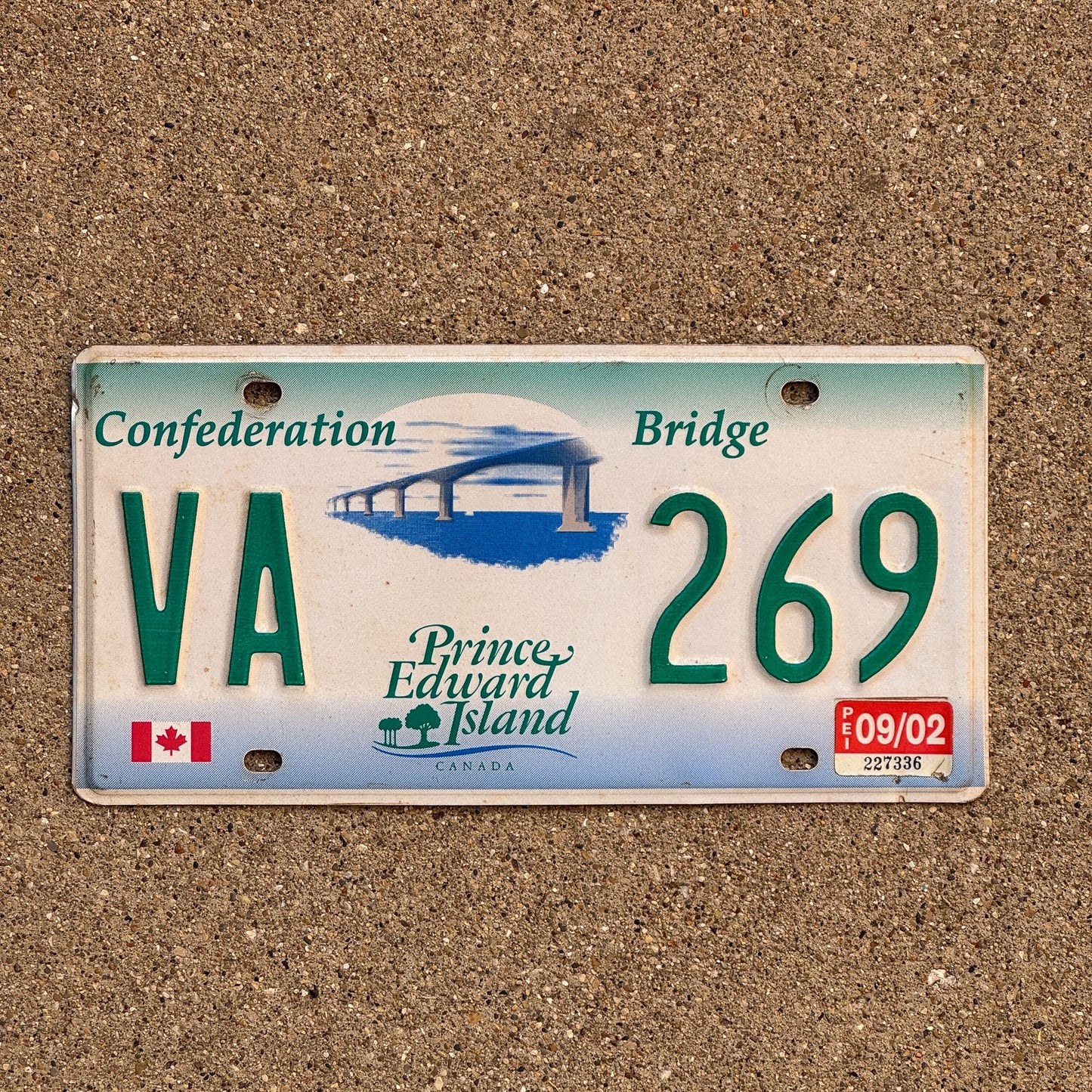 Photo of a 1997 2002 Prince Edward Island License Plate Auto Tag Garage Decor Vintage PEI VA 269
