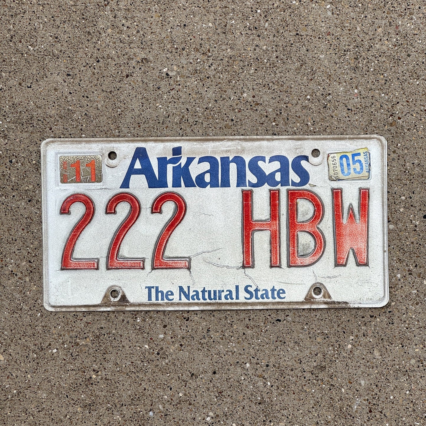 Photo of a 1997 2005 Arkansas License Plate Auto Tag Garage Decor Vintage Repeat Repeating 222 HBW