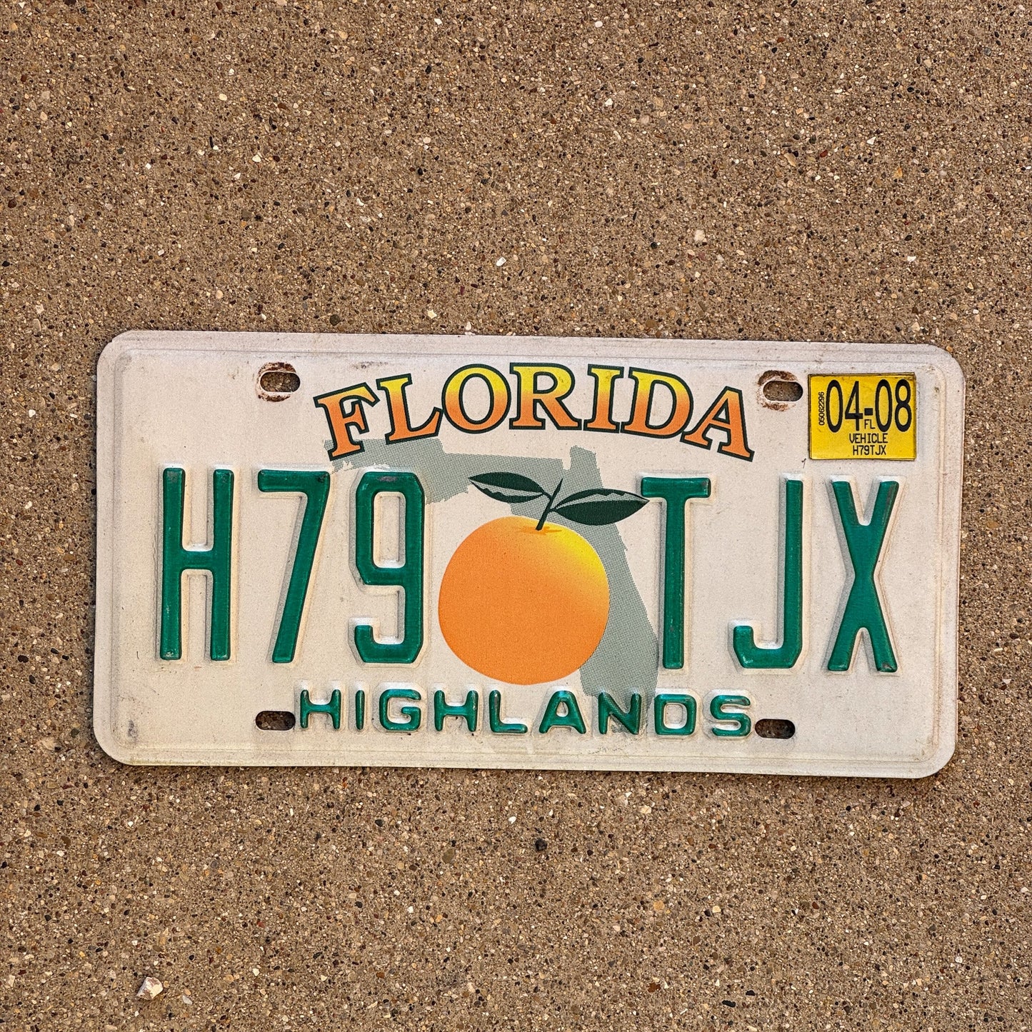 Photo of a 1997 2008 Florida License Plate Auto Tag Garage Decor Vintage Highlands County H79 TJX