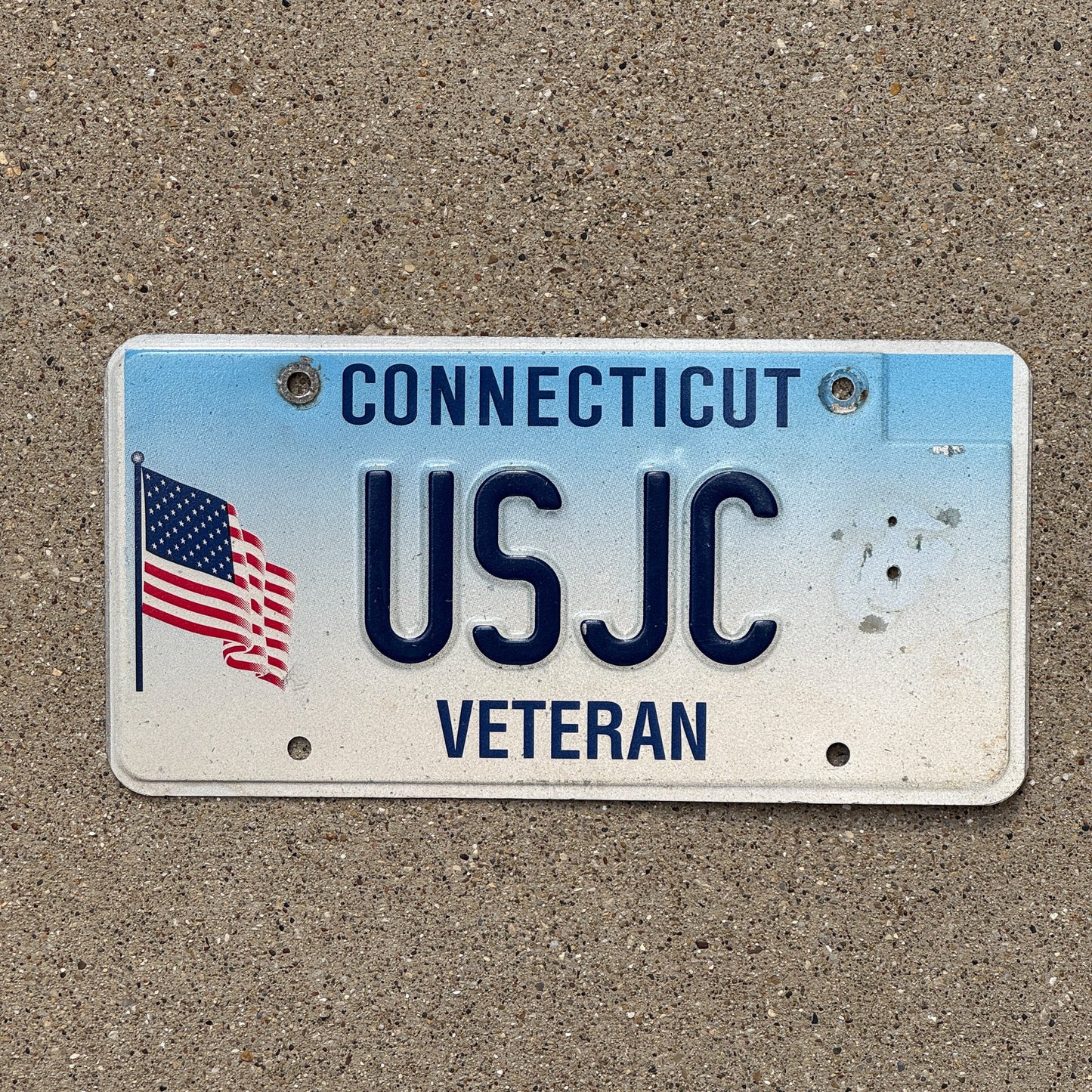 Photo of a 1997 Connecticut Veteran License Plate Auto Tag Garage Decor Vintage Vanity USJC