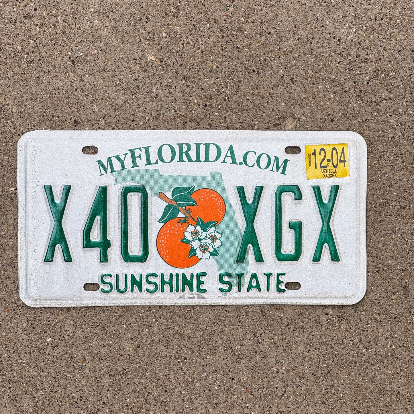 Photo of a 1998 Florida License Plate Auto Tag Garage Decor Vintage X40 XGX