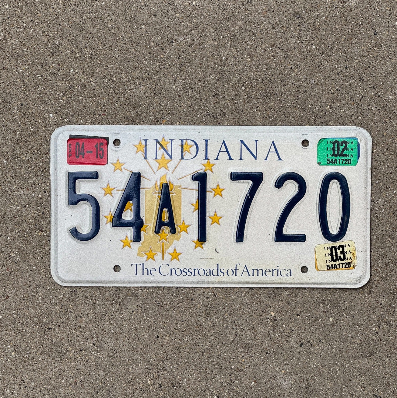Photo of a 1999 2002 Indiana License Plate Auto Tag Garage Decor 54 A 1720