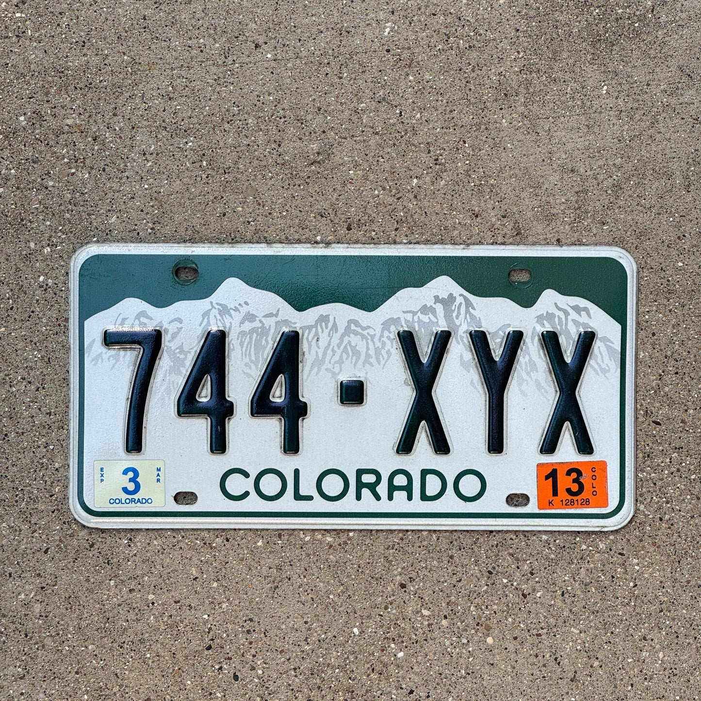 Photo of a 2000 2013 Colorado License Plate Auto Tag Garage Decor Vintage 744 XYX