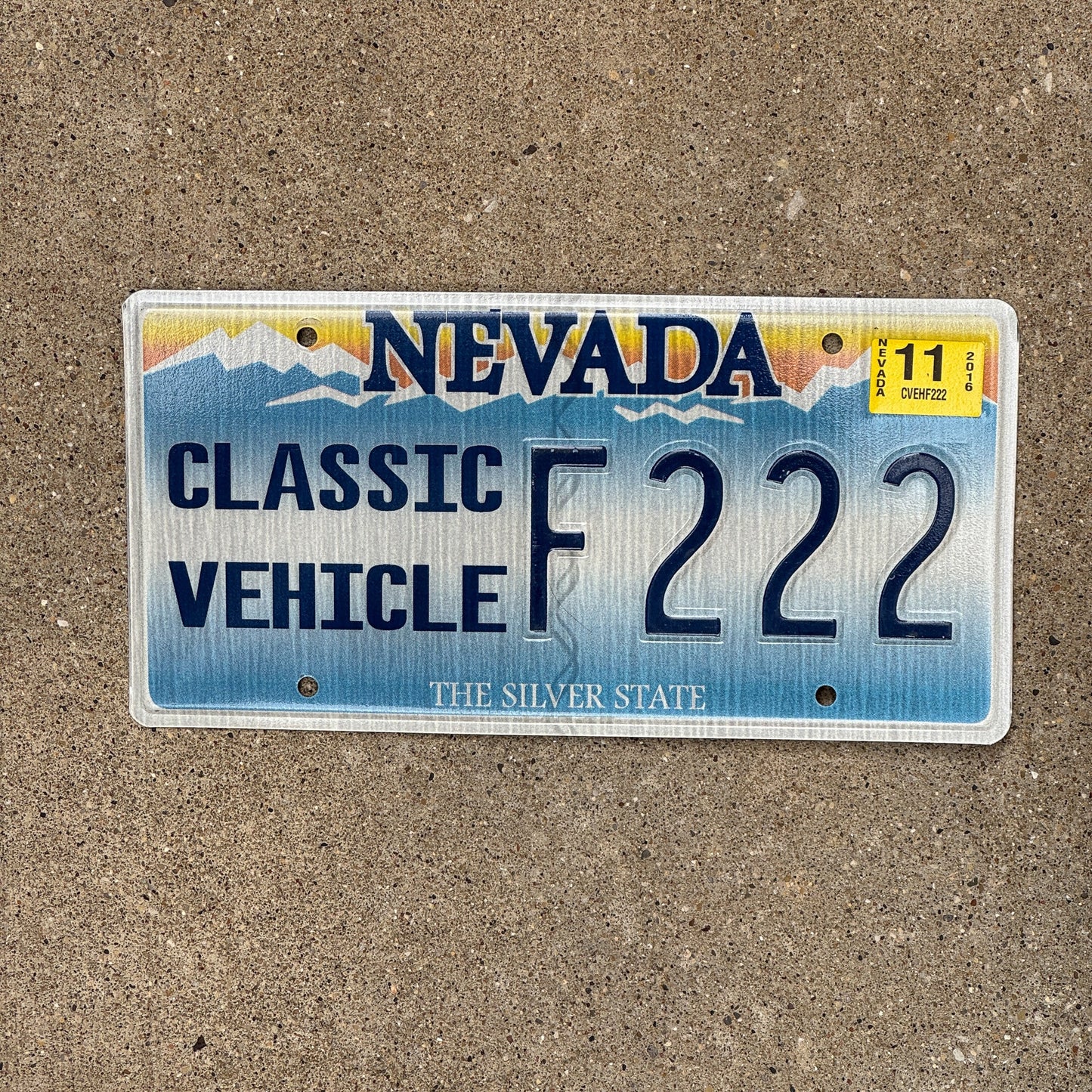 Photo of a 2001 2016 Nevada Classic Vehicle License Plate Auto Tag Garage Decor Vintage Repeat Repeating F 222