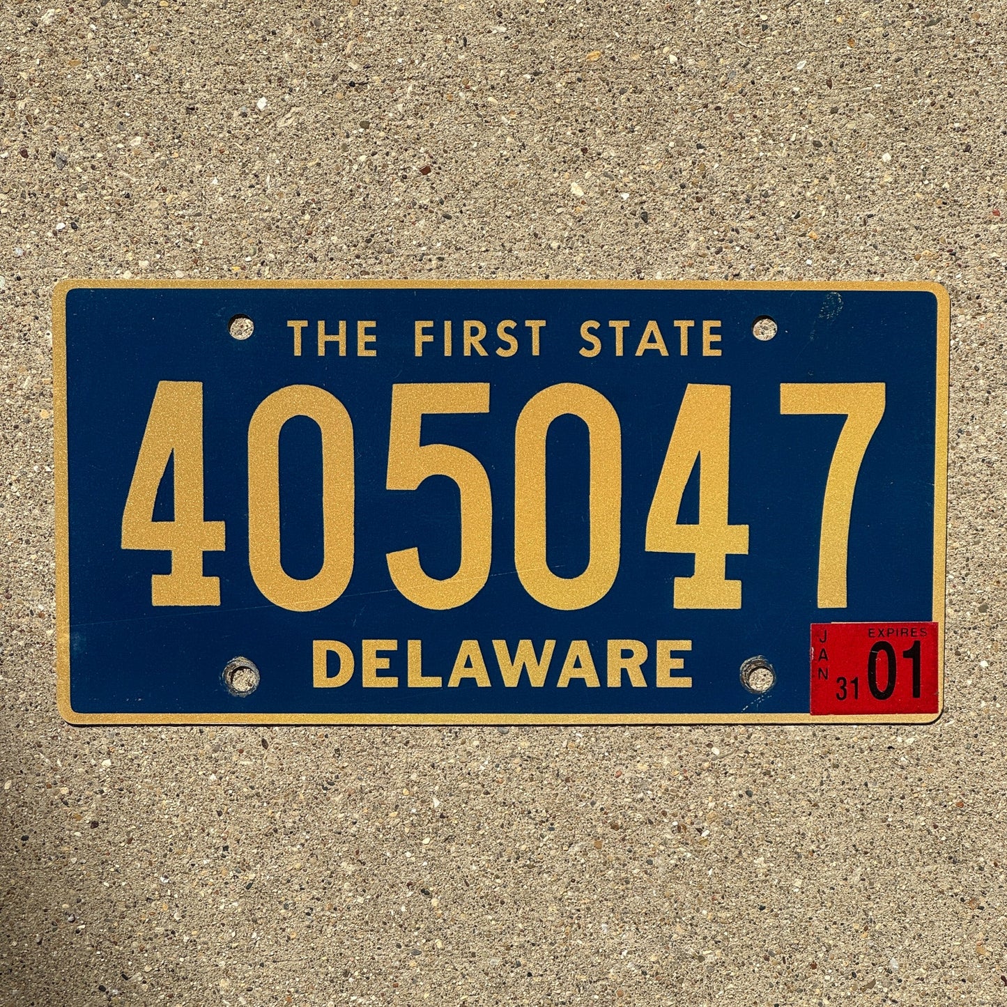 Photo of a 2001 Delaware License Plate Auto Tag Garage Decor Vintage 405047