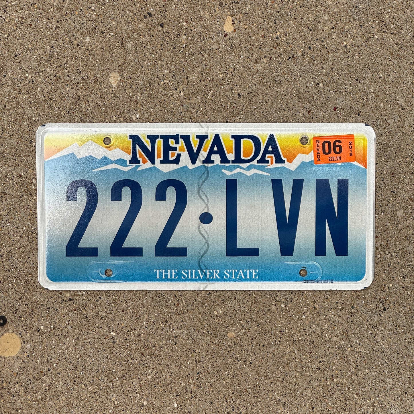 Photo of a 2001 Nevada License Plate Auto Tag Garage Decor Vintage Lovin' Repeat Repeating 222 LVN