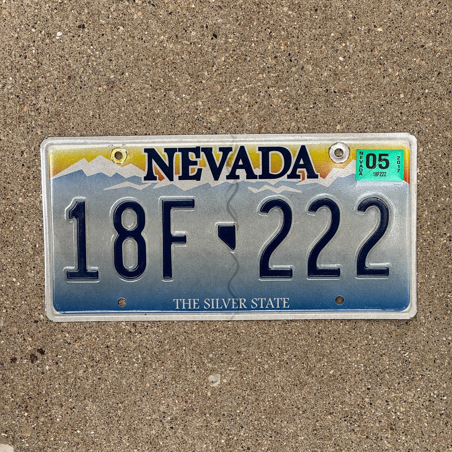 Photo of a 2001 Nevada License Plate Auto Tag Garage Decor Vintage Repeat Repeating 18F 222