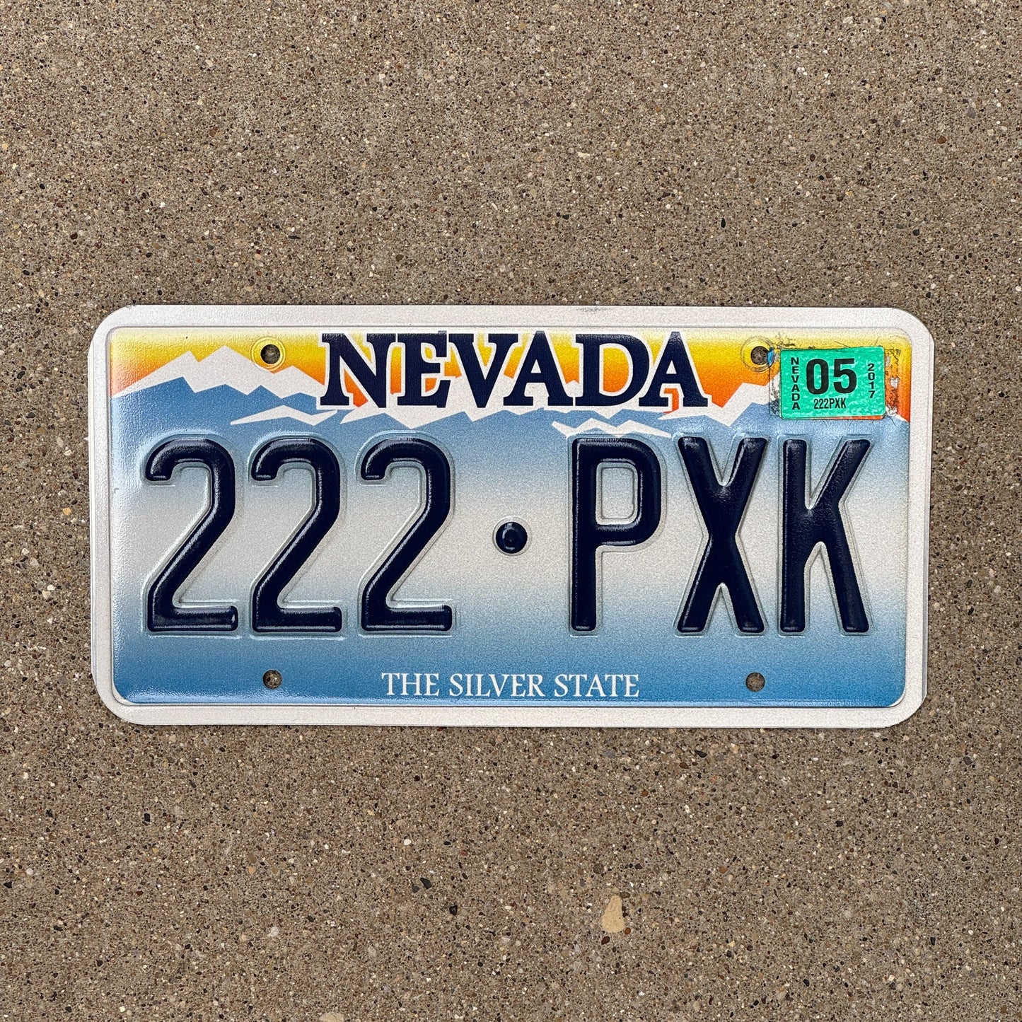 Photo of a 2001 Nevada License Plate Auto Tag Garage Decor Vintage Repeat Repeating 222 PXK