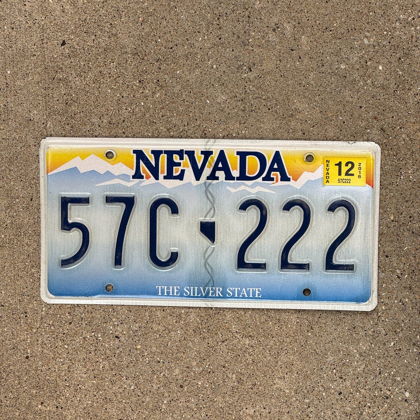 Photo of a 2001 Nevada License Plate Auto Tag Garage Decor Vintage Repeat Repeating 57C 222