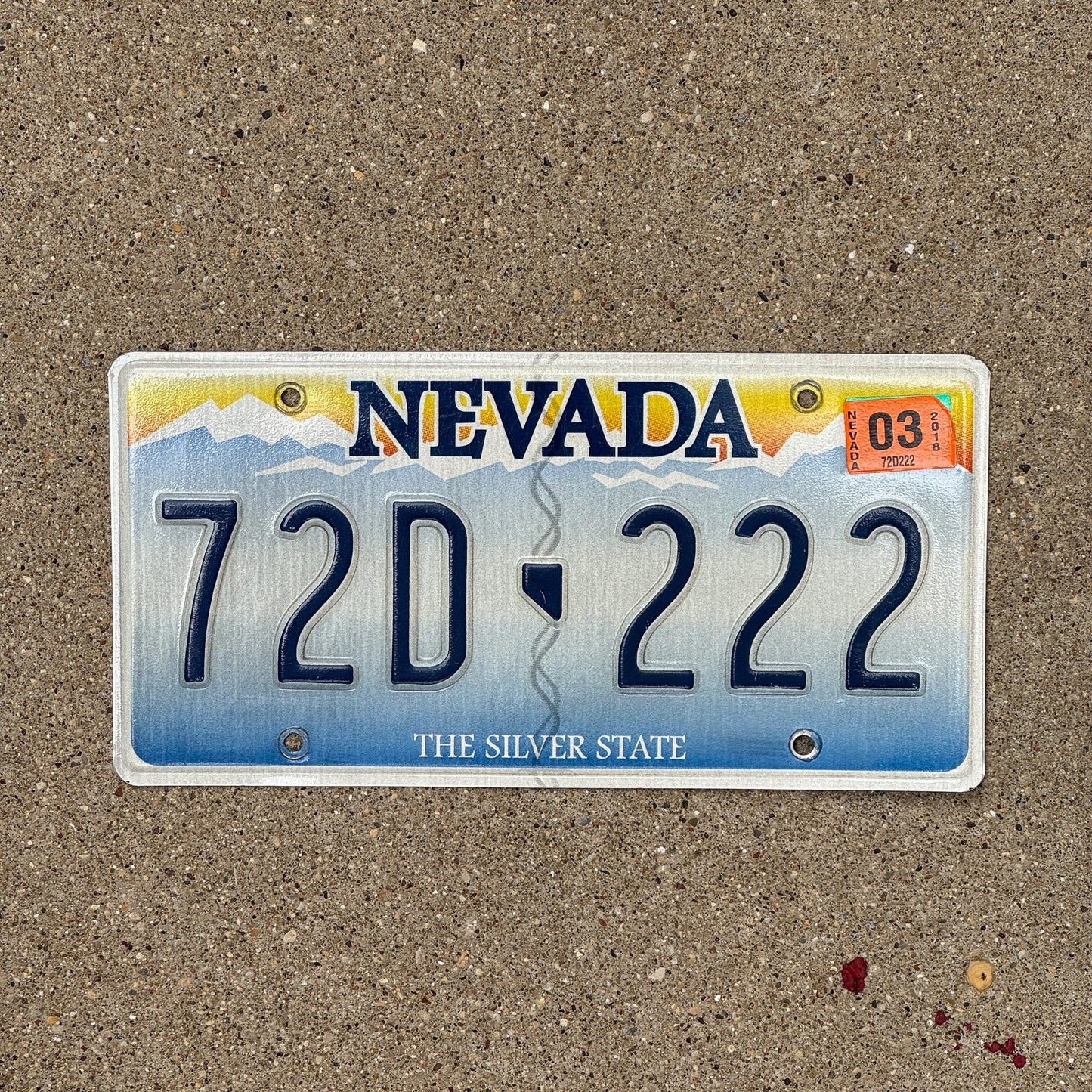 Photo of a 2001 Nevada License Plate Auto Tag Garage Decor Vintage Repeat Repeating 72D 222