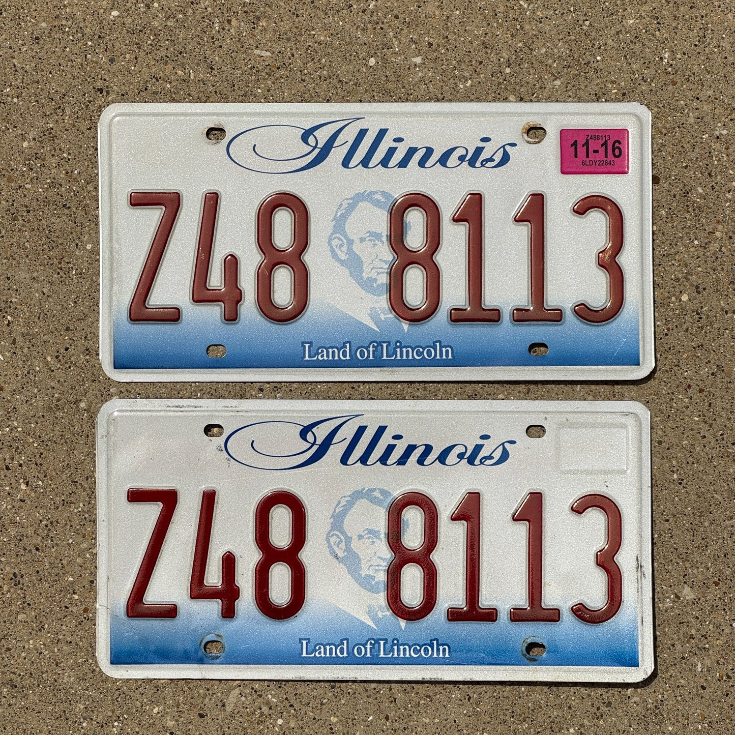 Photo of a 2002 2016 Illinois License Plate Auto Tag Garage Decor Vintage Z 48 8113