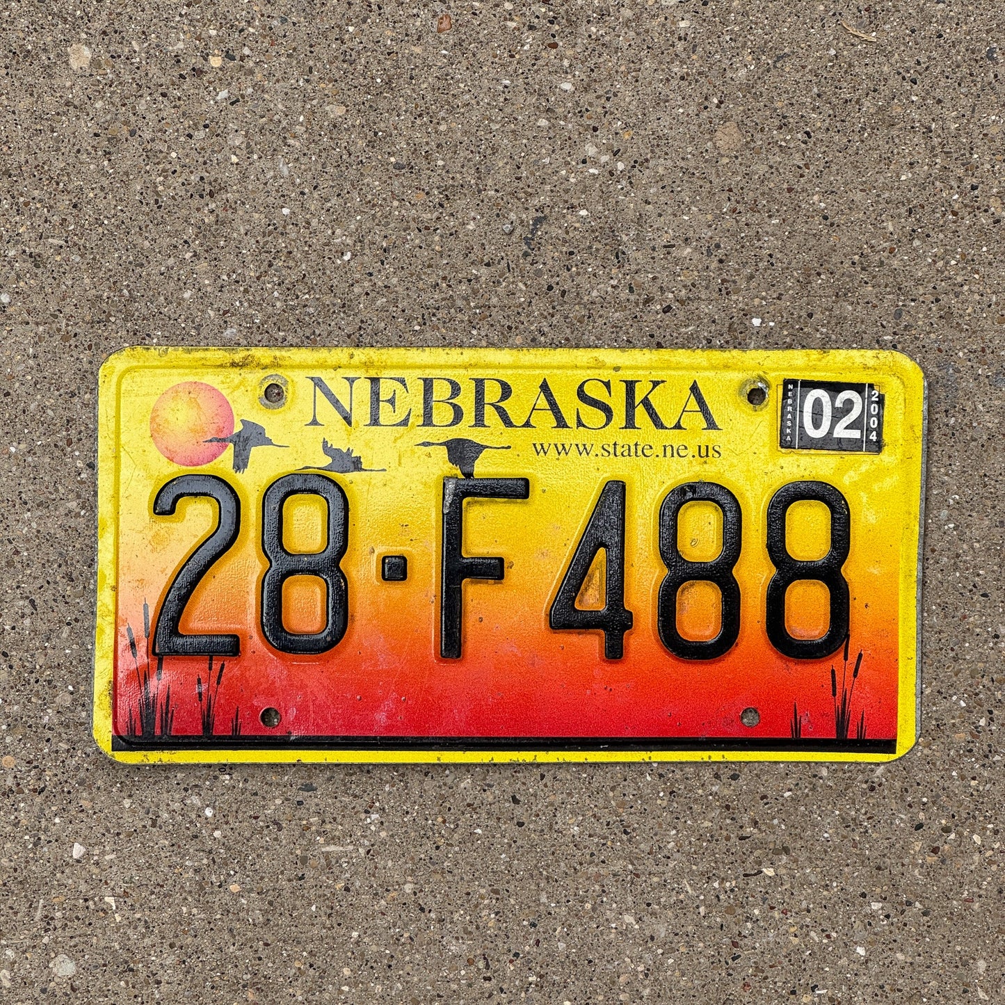 Photo of a 2003 2004 Nebraska License Plate Auto Tag Garage Decor Vintage 28 F488