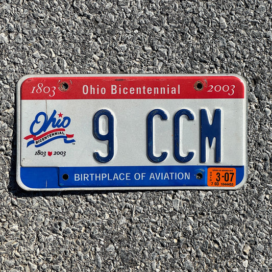 Photo of a 2003 2007 Ohio License Plate Auto Tag 1 Garage Decor 9 CCM