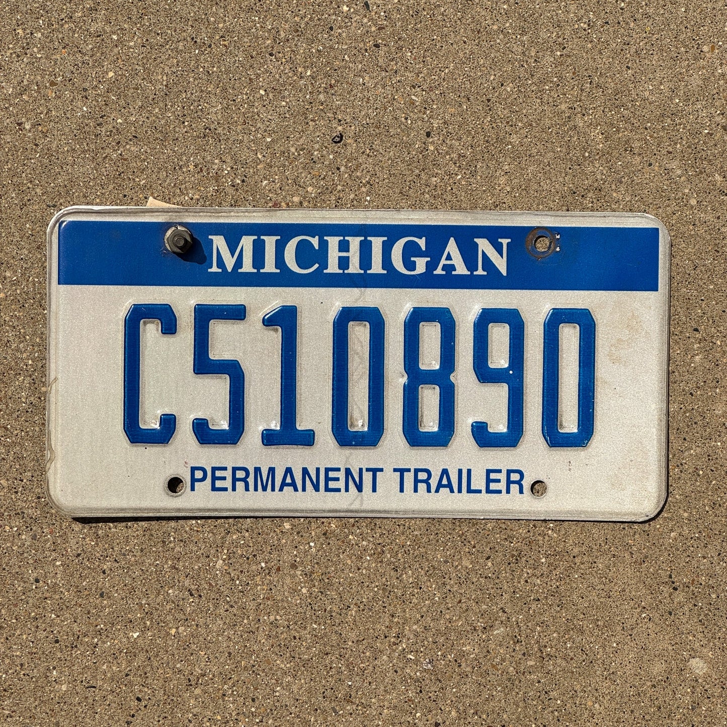 Photo of a 2003 Michigan Trailer License Plate Auto Tag Garage Decor Vintage C 510890