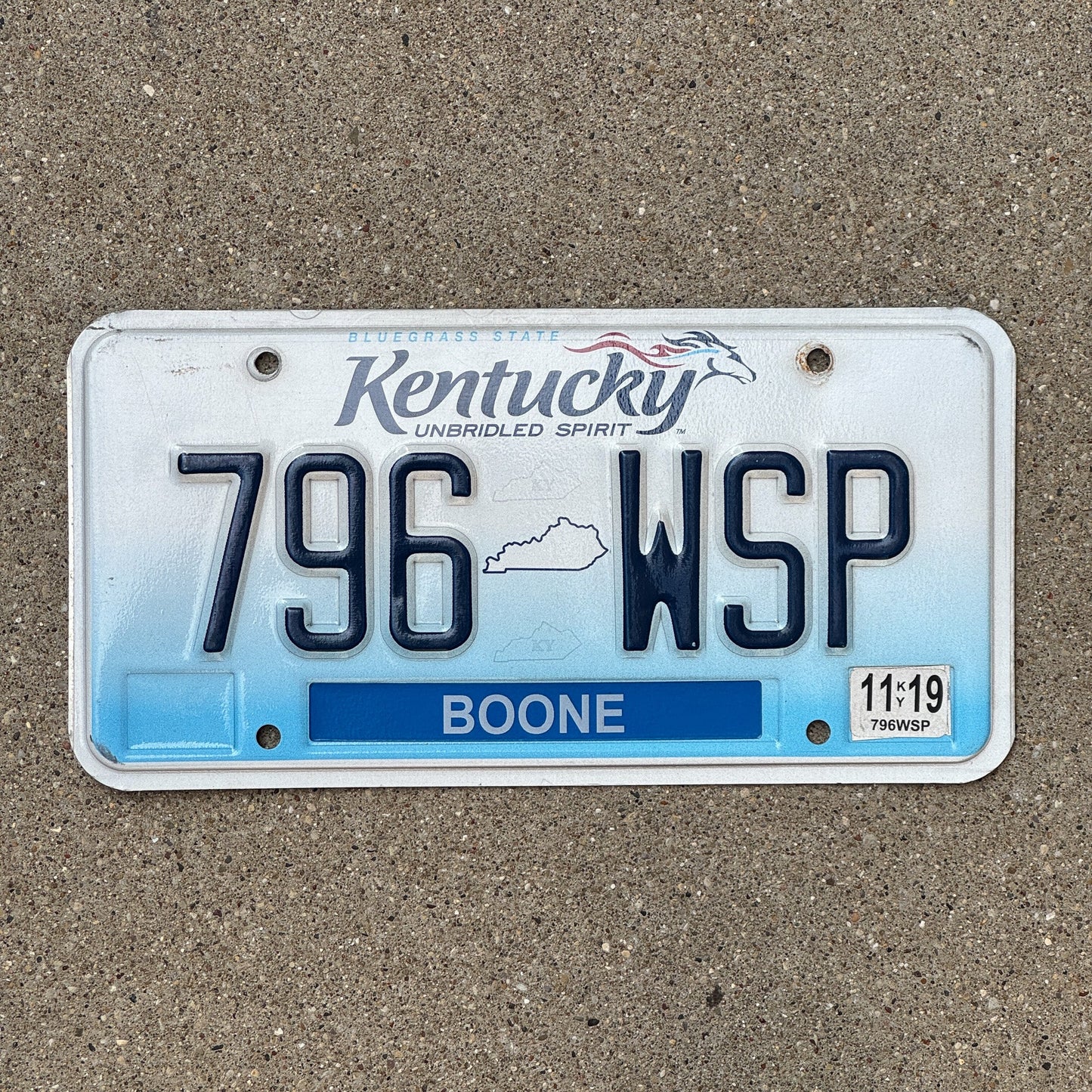 Photo of a 2005 2019 Kentucky License Plate Auto Tag Garage Decor Vintage Boone County 796 WSP