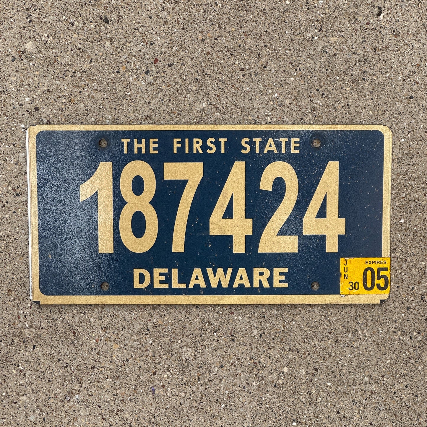 Photo of a 2005 Delaware License Plate Auto Tag Garage Decor Vintage 187424