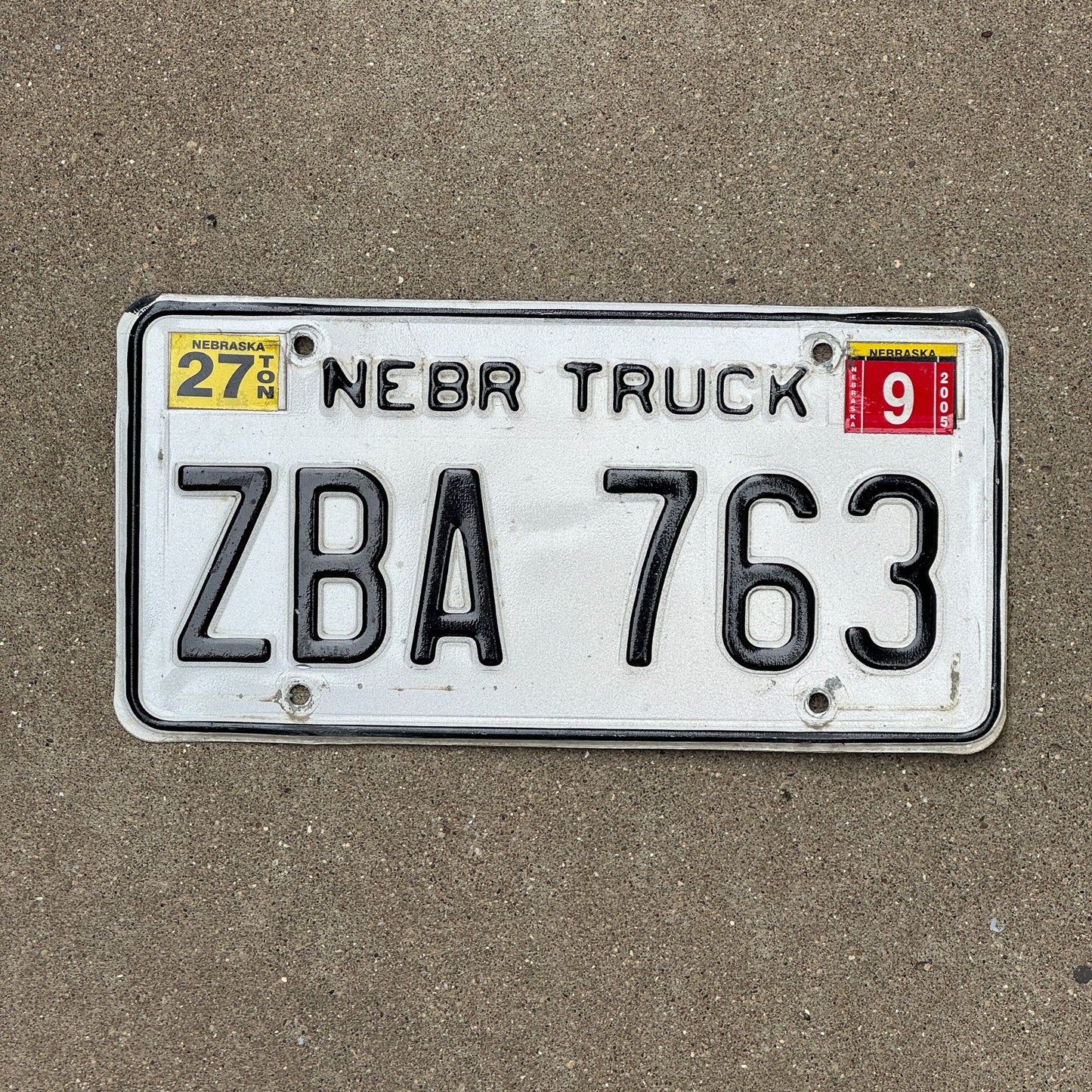 Photo of a 2005 Nebraska Truck License Plate Auto Tag 1 Garage Decor ZBA 763