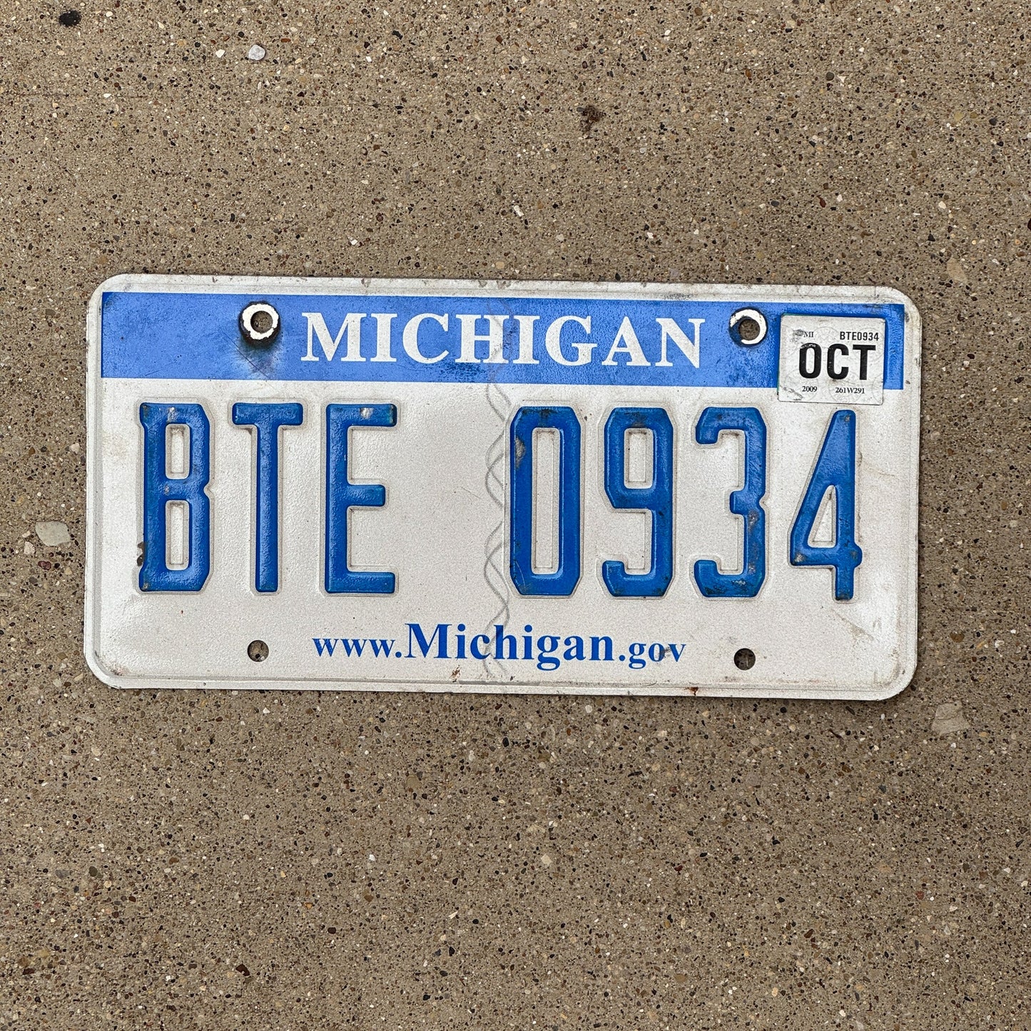 Photo of a 2006 2009 Michigan License Plate Auto Tag Garage Decor Vintage BTE 0934