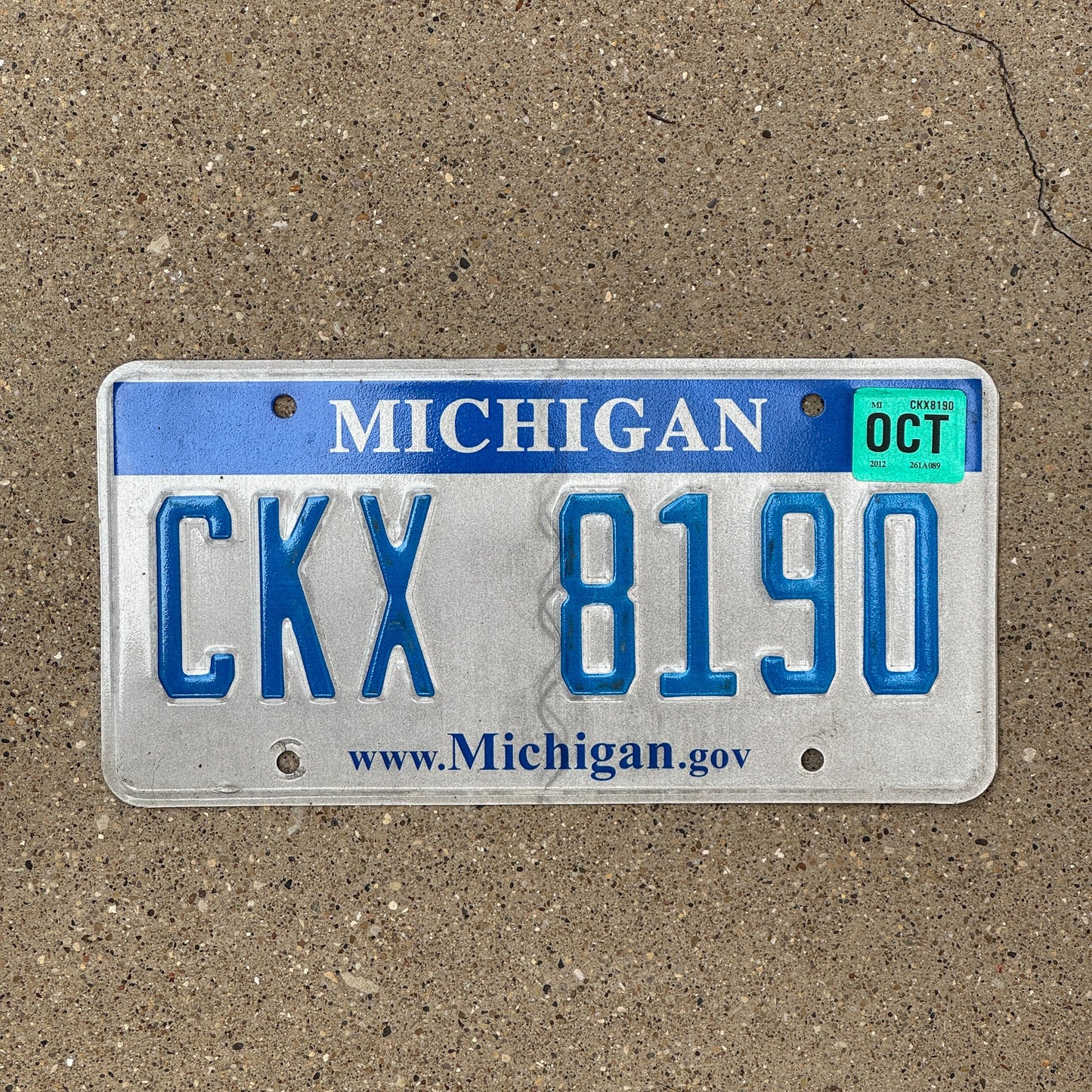 Photo of a 2006 2012 Michigan License Plate Auto Tag Garage Decor Vintage CKX 8190