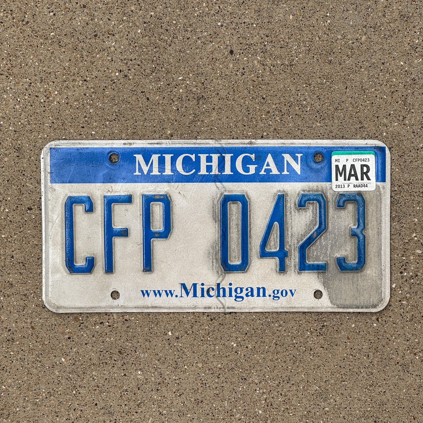 Photo of a 2006 2013 Michigan License Plate Auto Tag Garage Decor Vintage CFP 0423