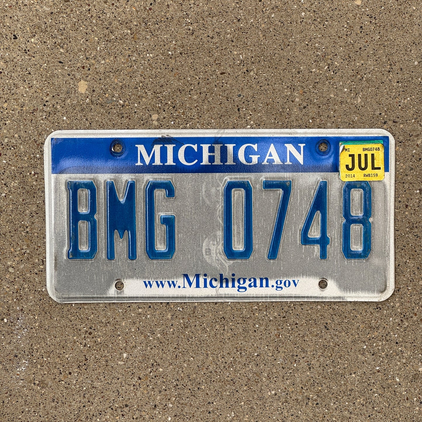 Photo of a 2006 2014 Michigan License Plate Auto Tag Garage Decor Vintage BMG 0748
