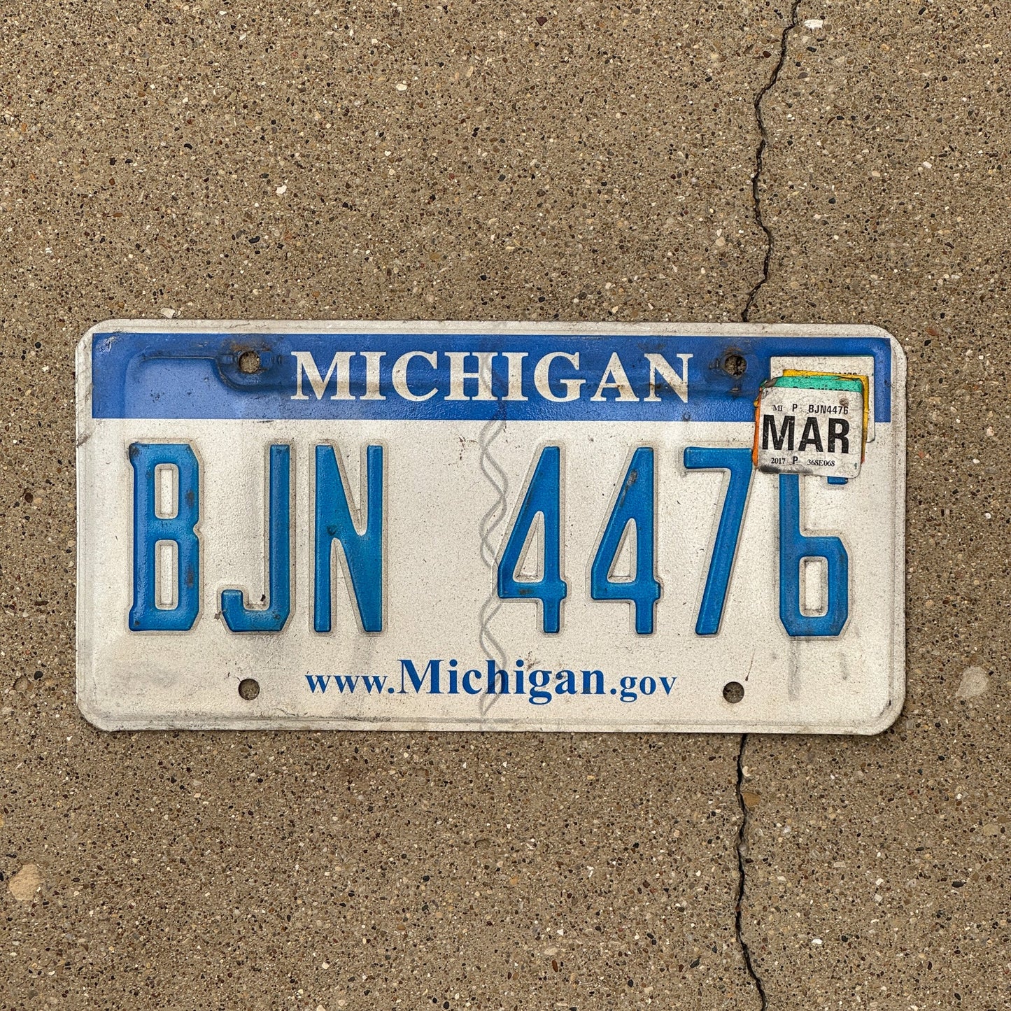 Photo of a 2006 2017 Michigan License Plate Auto Tag Garage Decor Vintage BJN 4476