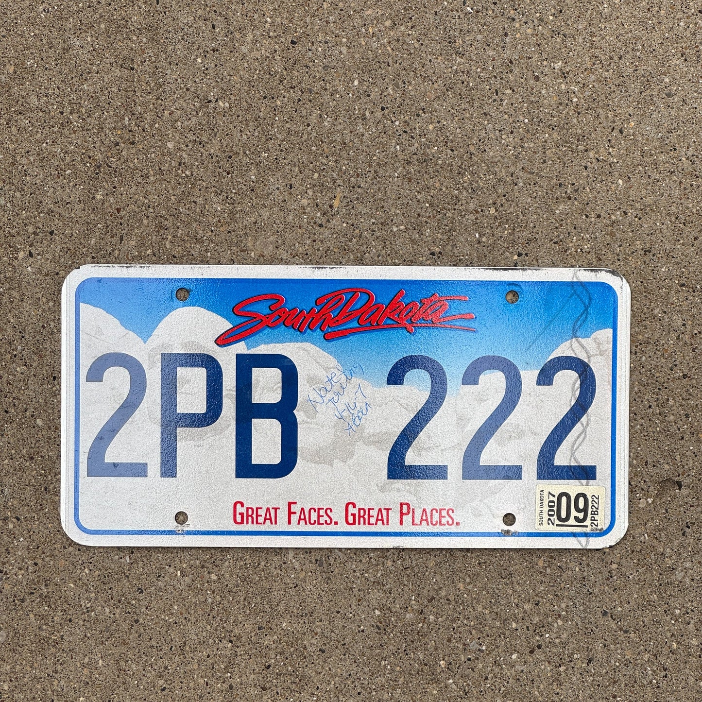 Photo of a 2006 South Dakota License Plate Auto Tag Garage Decor Vintage Repeat Repeating 2PB 222