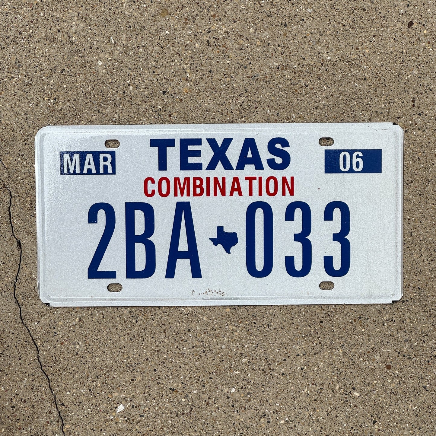 Photo of a 2006 Texas Combination License Plate Auto Tag Garage Decor Vintage 2BA 033