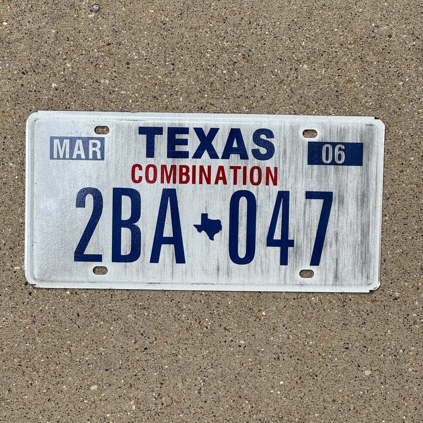 Photo of a 2006 Texas Combination License Plate Auto Tag Garage Decor Vintage 2BA 047