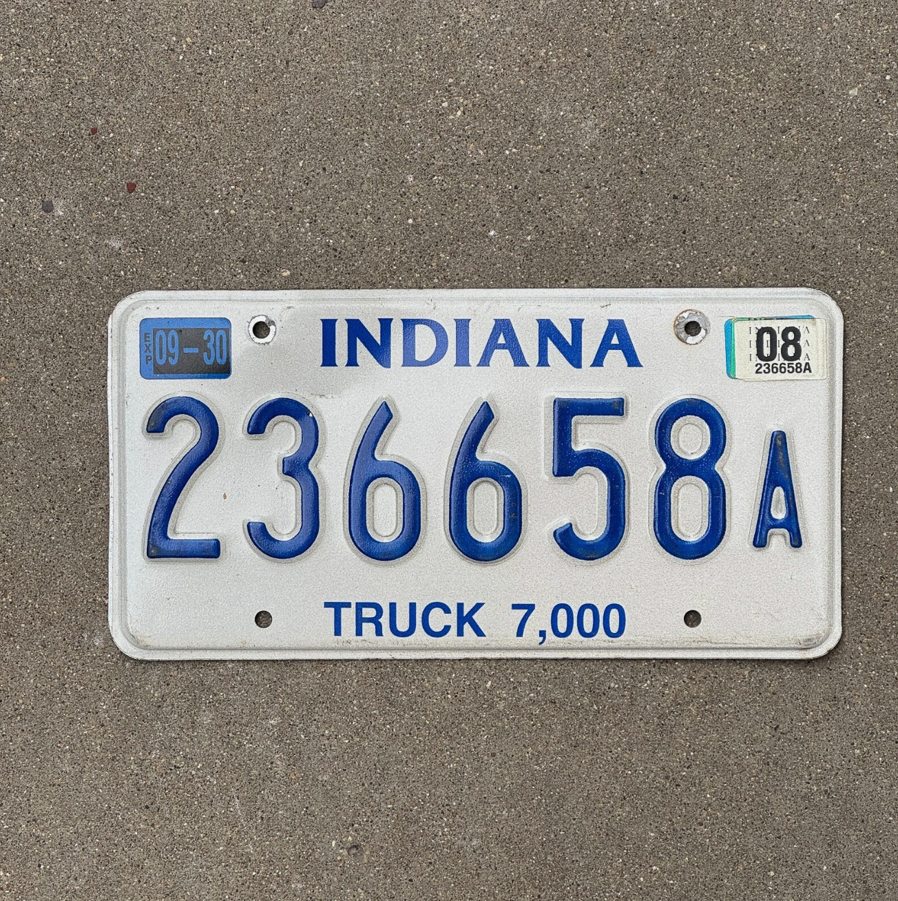 Photo of a 2008 Indiana Truck License Plate Auto Tag Garage Decor 236658 A