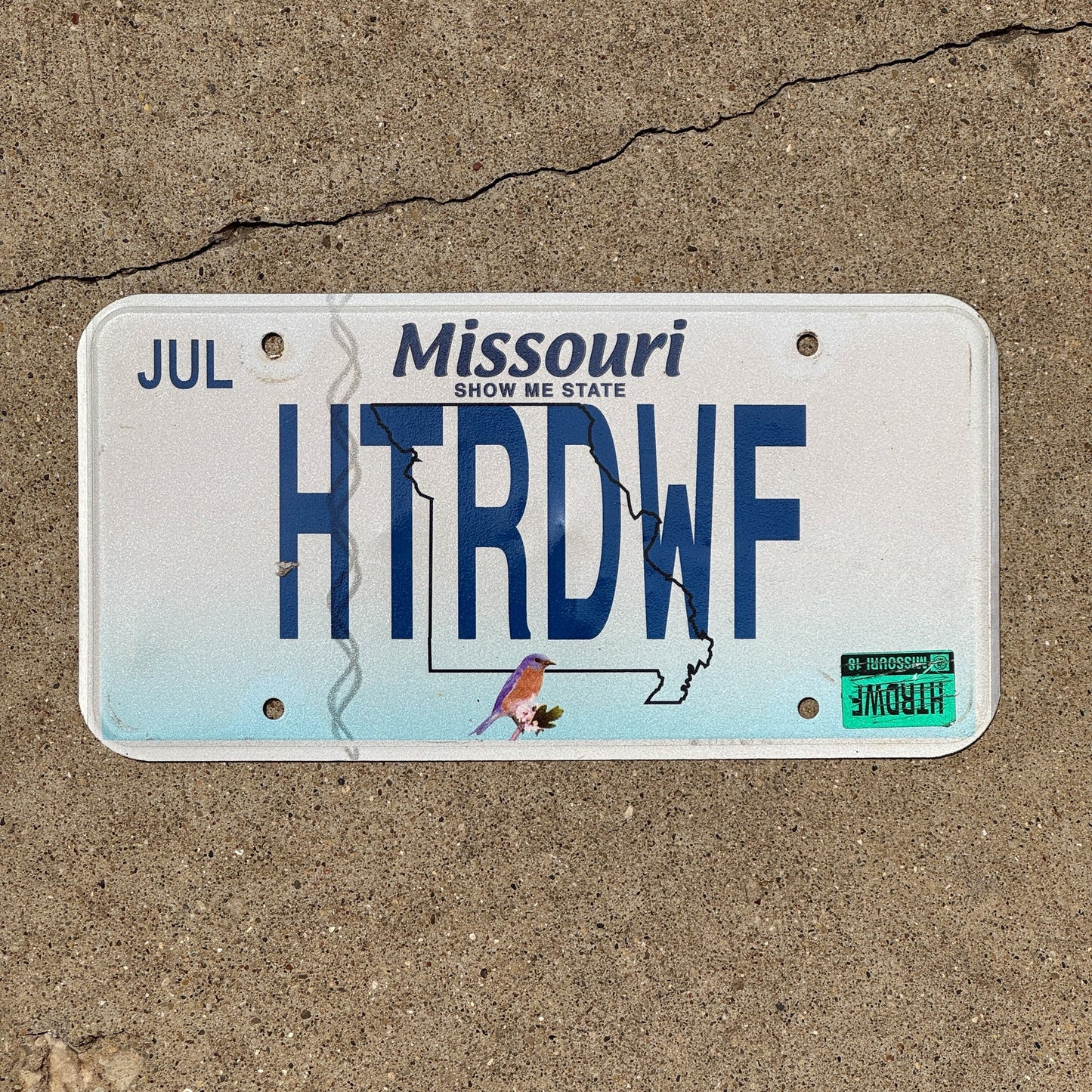 Photo of a 2009 2018 Missouri Vanity License Plate Auto Tag Garage Decor Vintage Hot Rod Wife HTRDWF