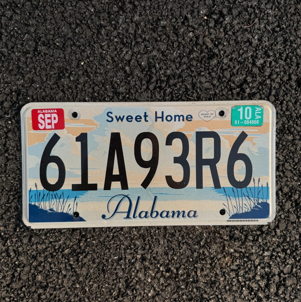 Photo of a 2010 Alabama License Plate Auto Tag Garage Decor Vintage Sweet Home AL 61 A 93 R6