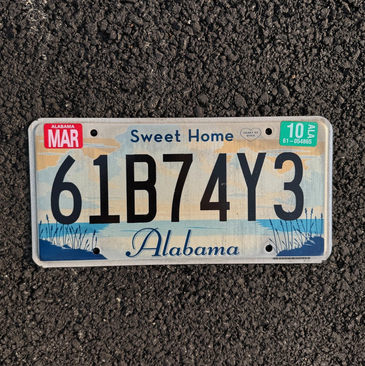 Photo of a 2010 Alabama License Plate Auto Tag Garage Decor Vintage Sweet Home AL 61 B 74 Y3
