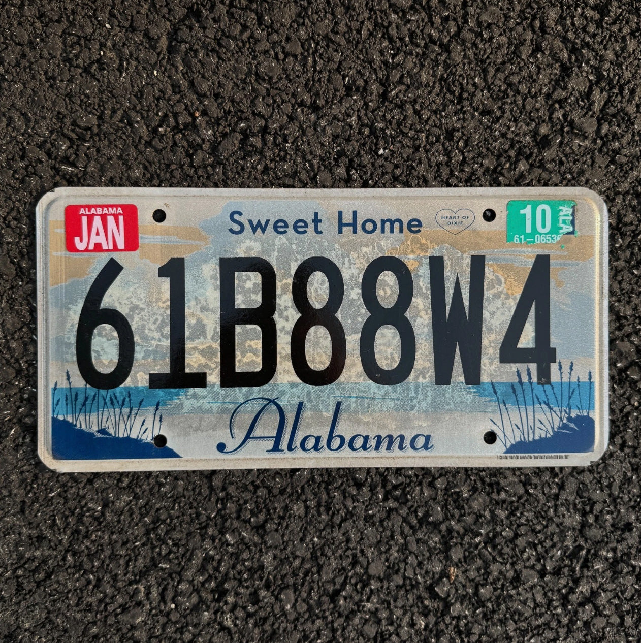Photo of a 2010 Alabama License Plate Auto Tag Garage Decor Vintage Sweet Home AL 61 B 88 W4