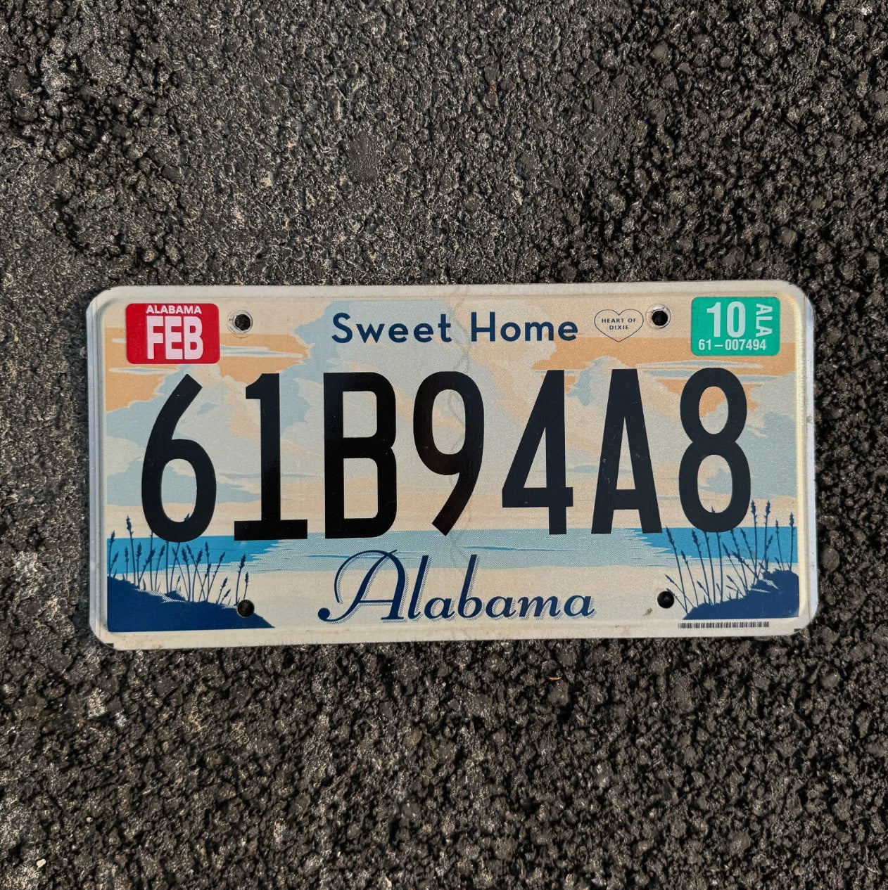 Photo of a 2010 Alabama License Plate Auto Tag Garage Decor Vintage Sweet Home AL 61 B 94 A8