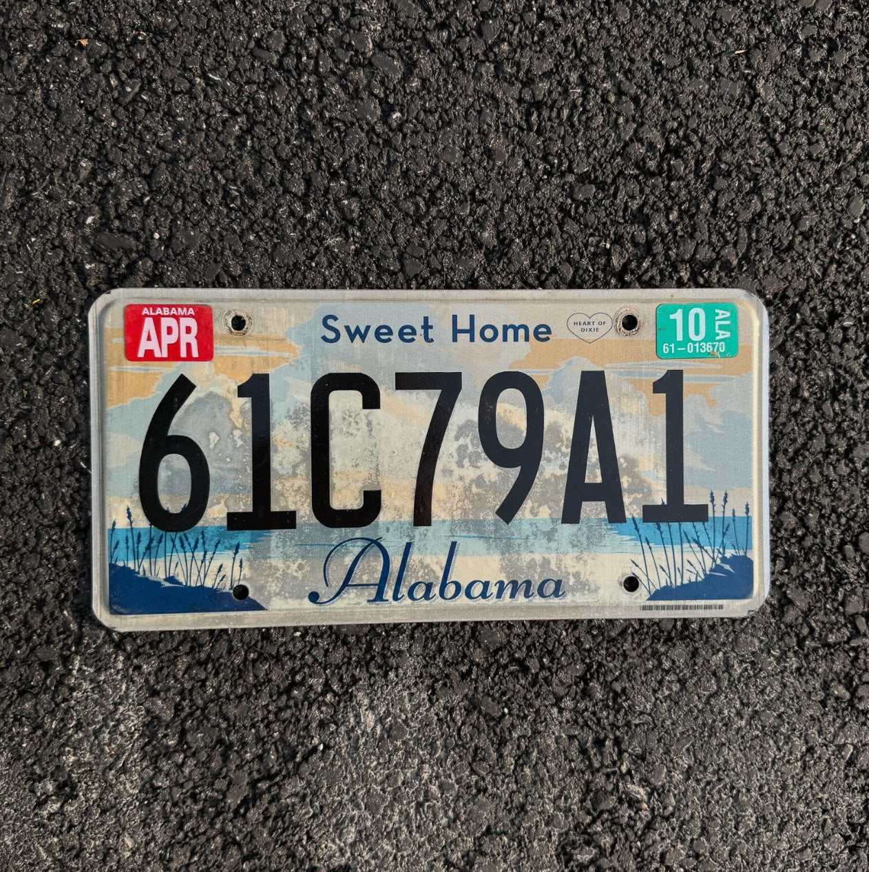 Photo of a 2010 Alabama License Plate Auto Tag Garage Decor Vintage Sweet Home AL 61 C 79 A1