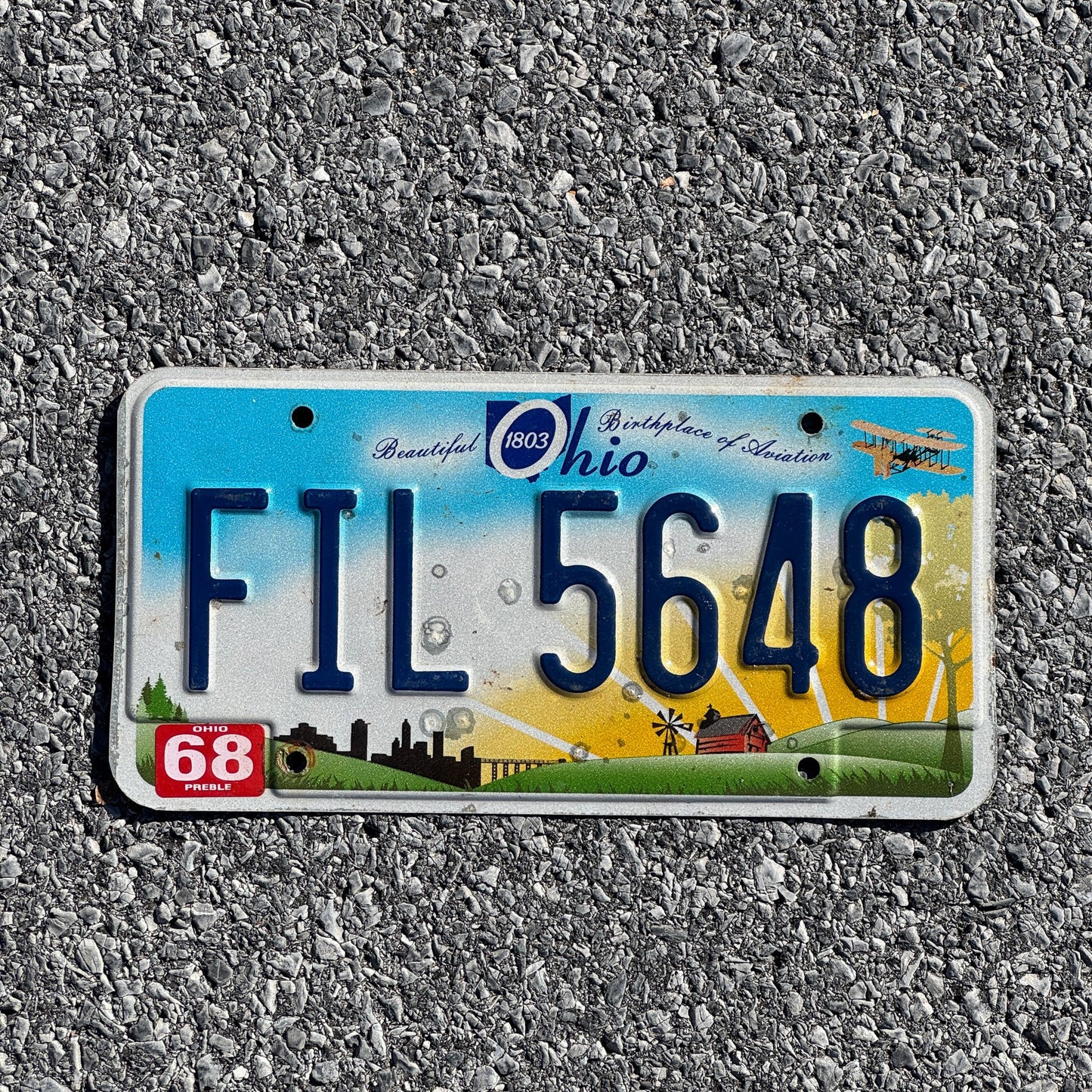 Photo of a 2010 Ohio License Plate Auto Tag 1 Garage Decor FIL 5648