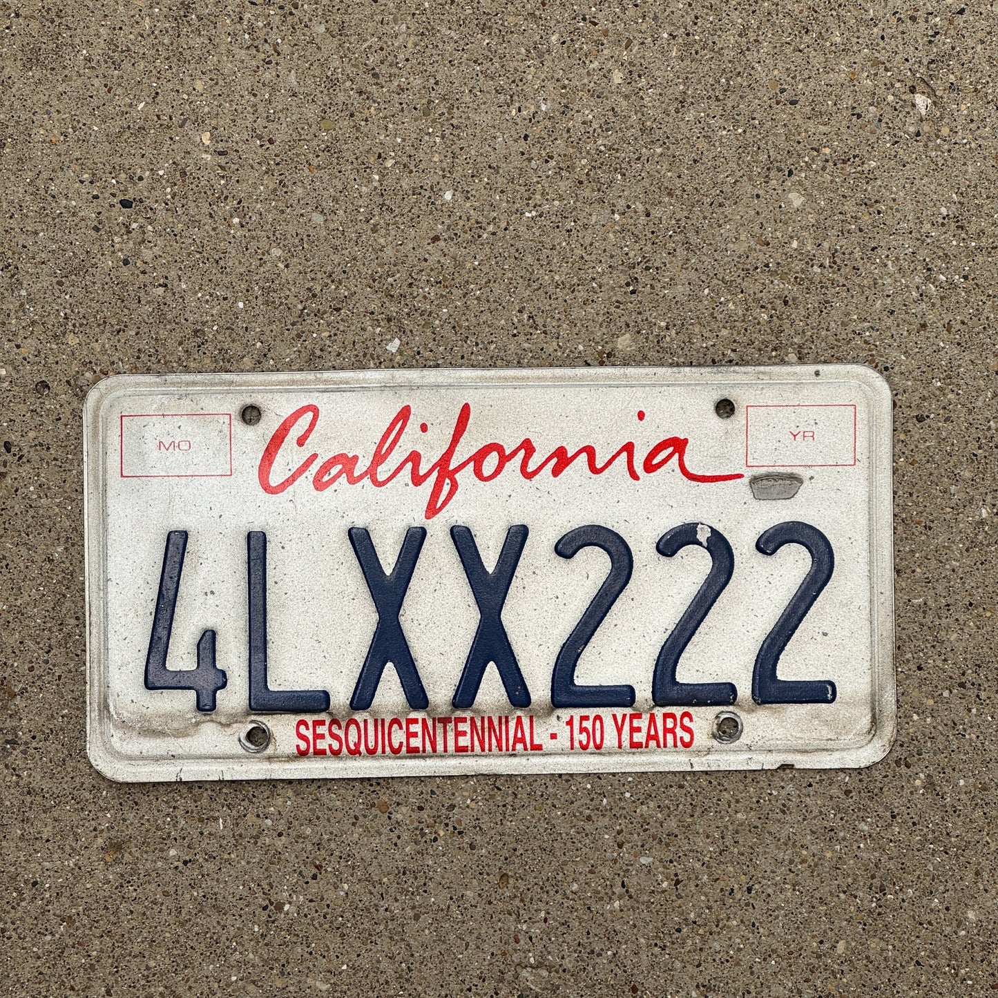 Photo of a 2011 California License Plate Auto Tag Garage Decor Vintage Repeat Repeating 4 LXX 222