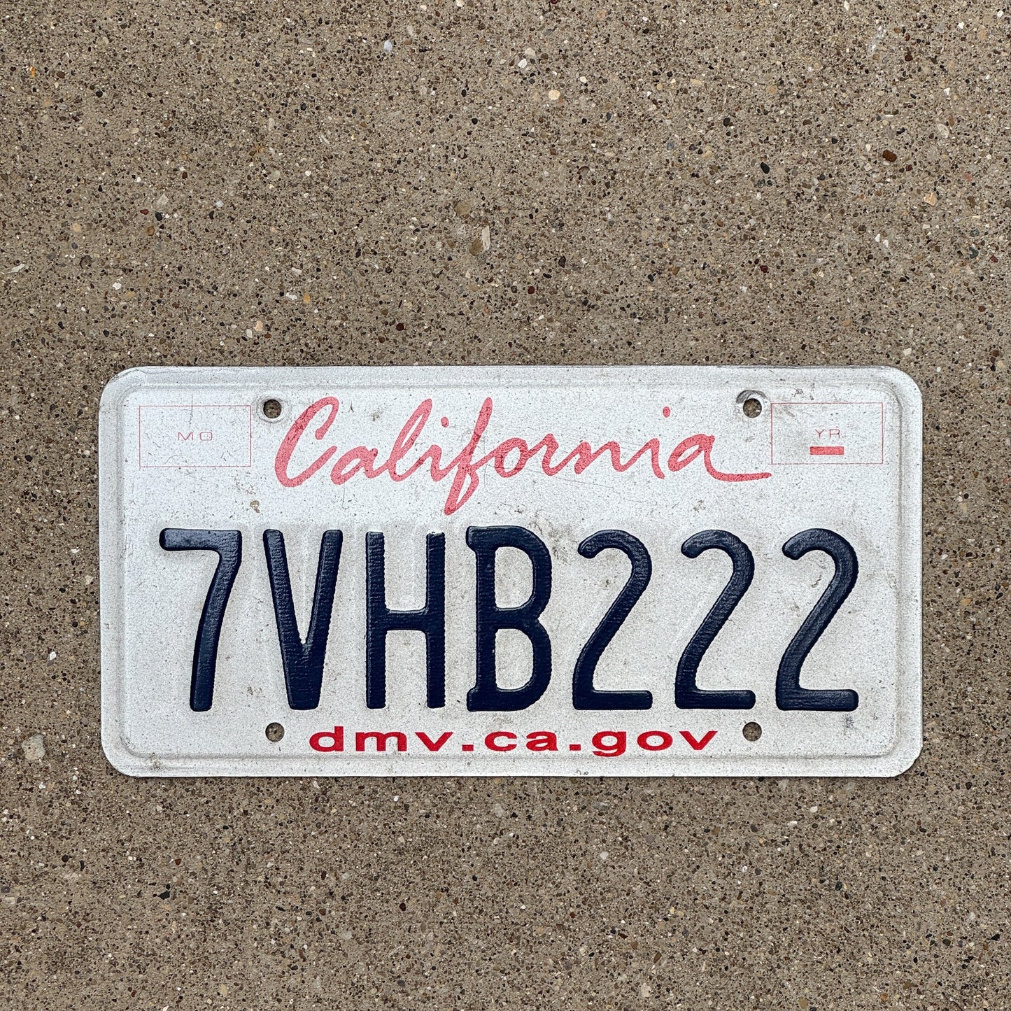 Photo of a 2011 California License Plate Auto Tag Garage Decor Vintage Repeat Repeating 7VHB 222