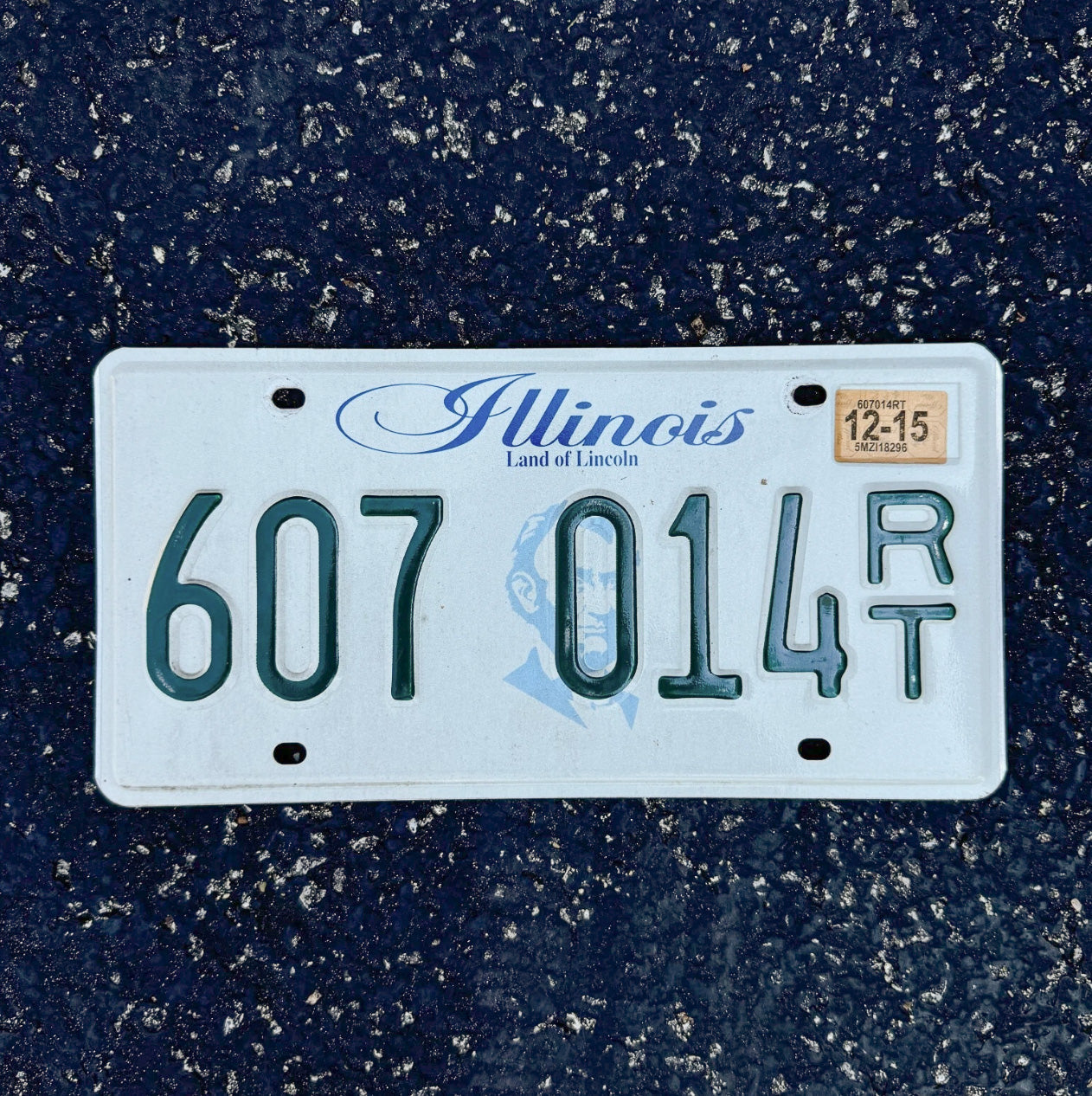 Photo of a 2012 Illinois Recreational Trailer License Plate Auto Tag Garage Decor Vintage 607 014