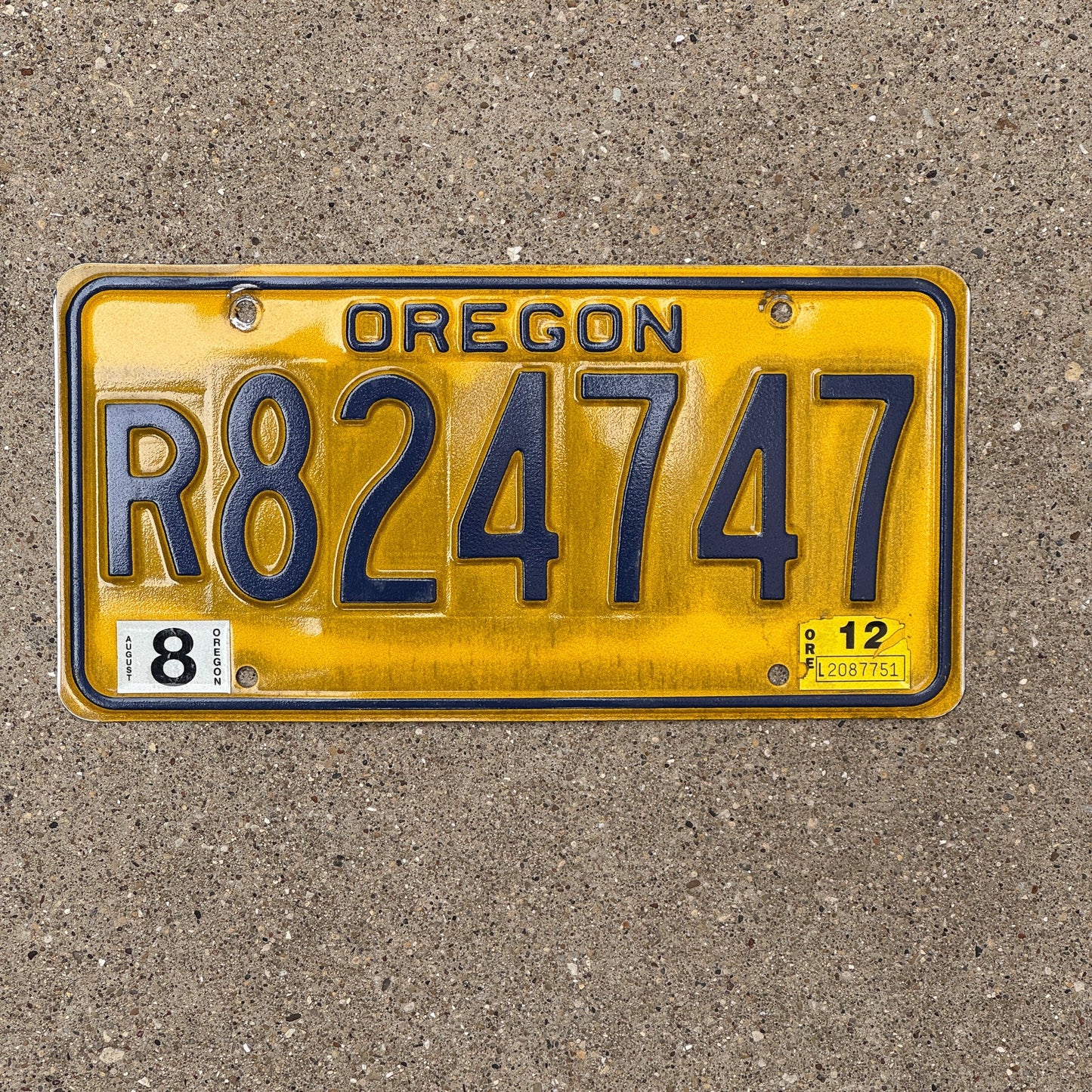 Photo of a 2012 Oregon License Plate Auto Tag Garage Decor Vintage R 824747