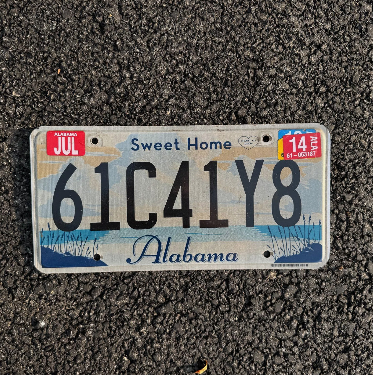 Photo of a 2014 Alabama License Plate Auto Tag Garage Decor Vintage Sweet Home AL 61 C 41 Y8