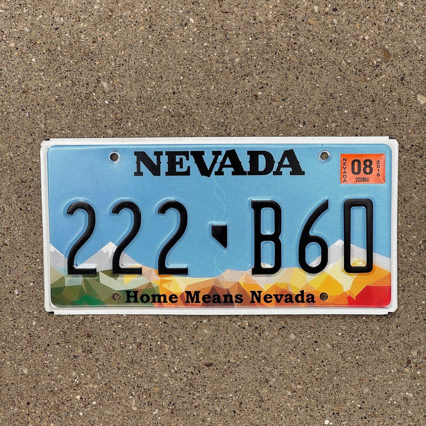 Photo of a 2016 2018 Nevada Current License Plate Auto Tag Garage Decor Vintage Repeat Repeating 222 B60