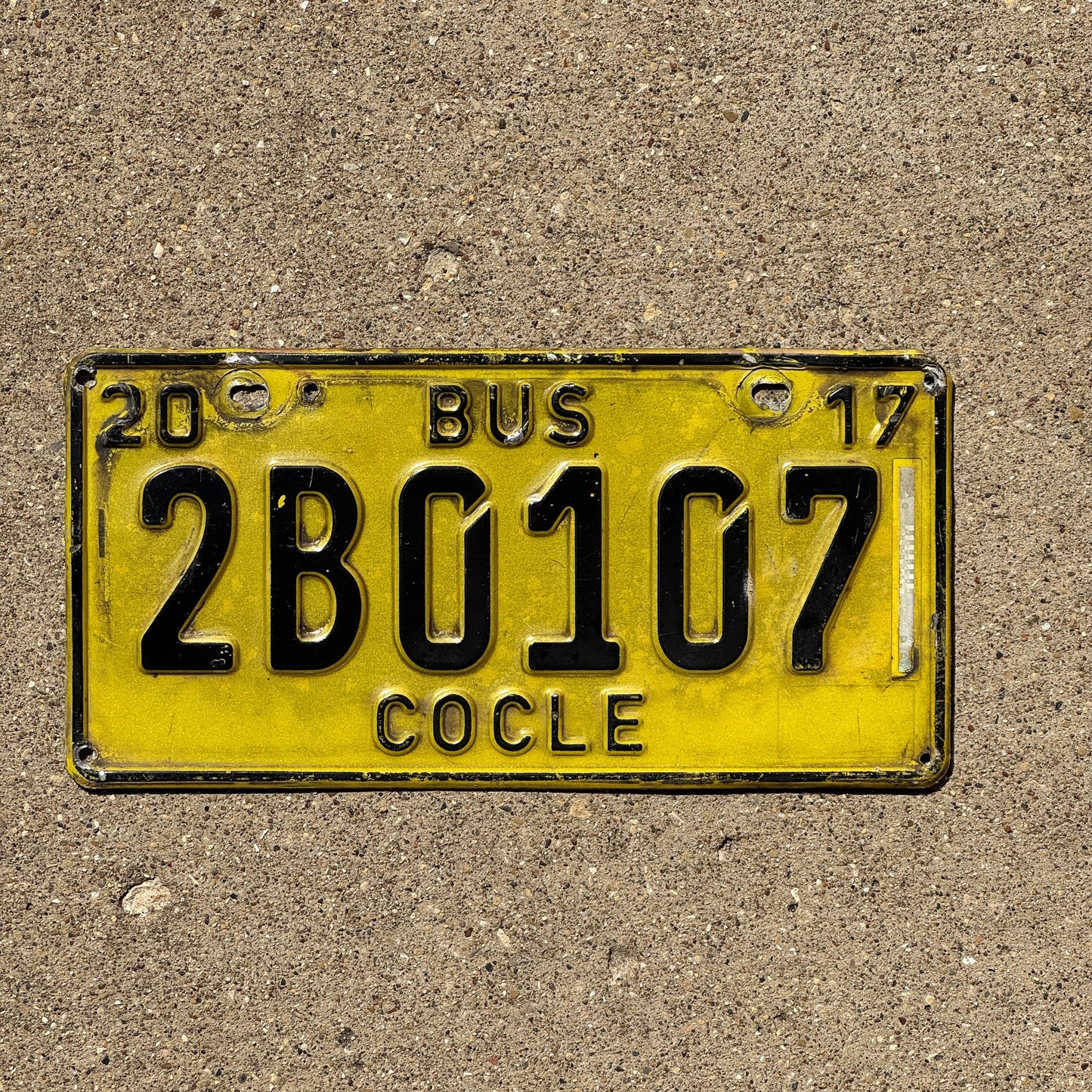 Photo of a 2017 Panama BUS License Plate Auto Tag Garage Decor Vintage 2B0107