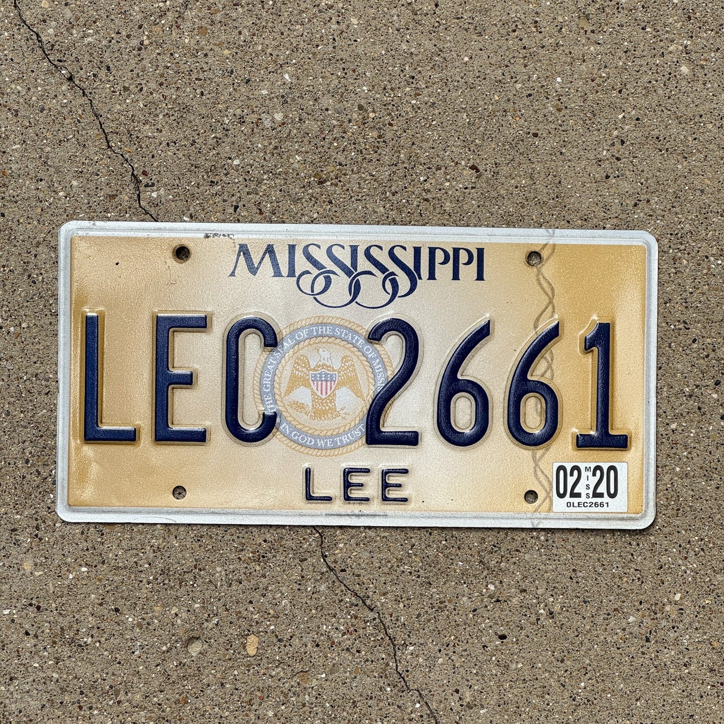 Photo of a 2019 2020 Mississippi License Plate Auto Tag Garage Decor Vintage LEC 2661