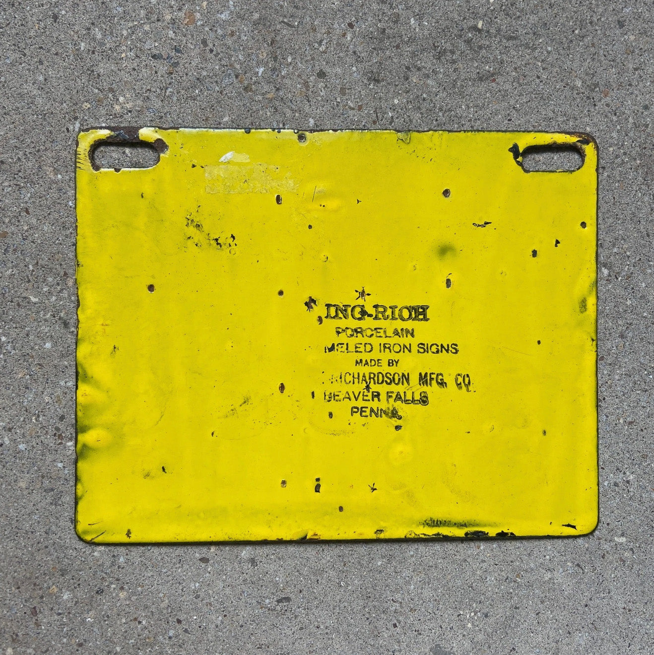 1908 Pennsylvania Porcelain License Plate Auto Tag Nice Quality Low Number Four Digit 5765