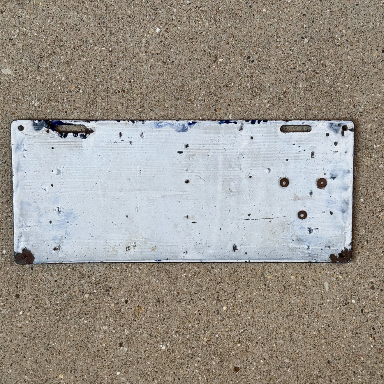 1910 Pennsylvania Porcelain License Plate Auto Tag Repeat Repeating 24448