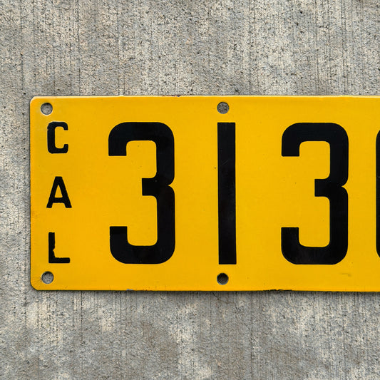 1915 California Porcelain License Plate Auto Tag High Quality 31307