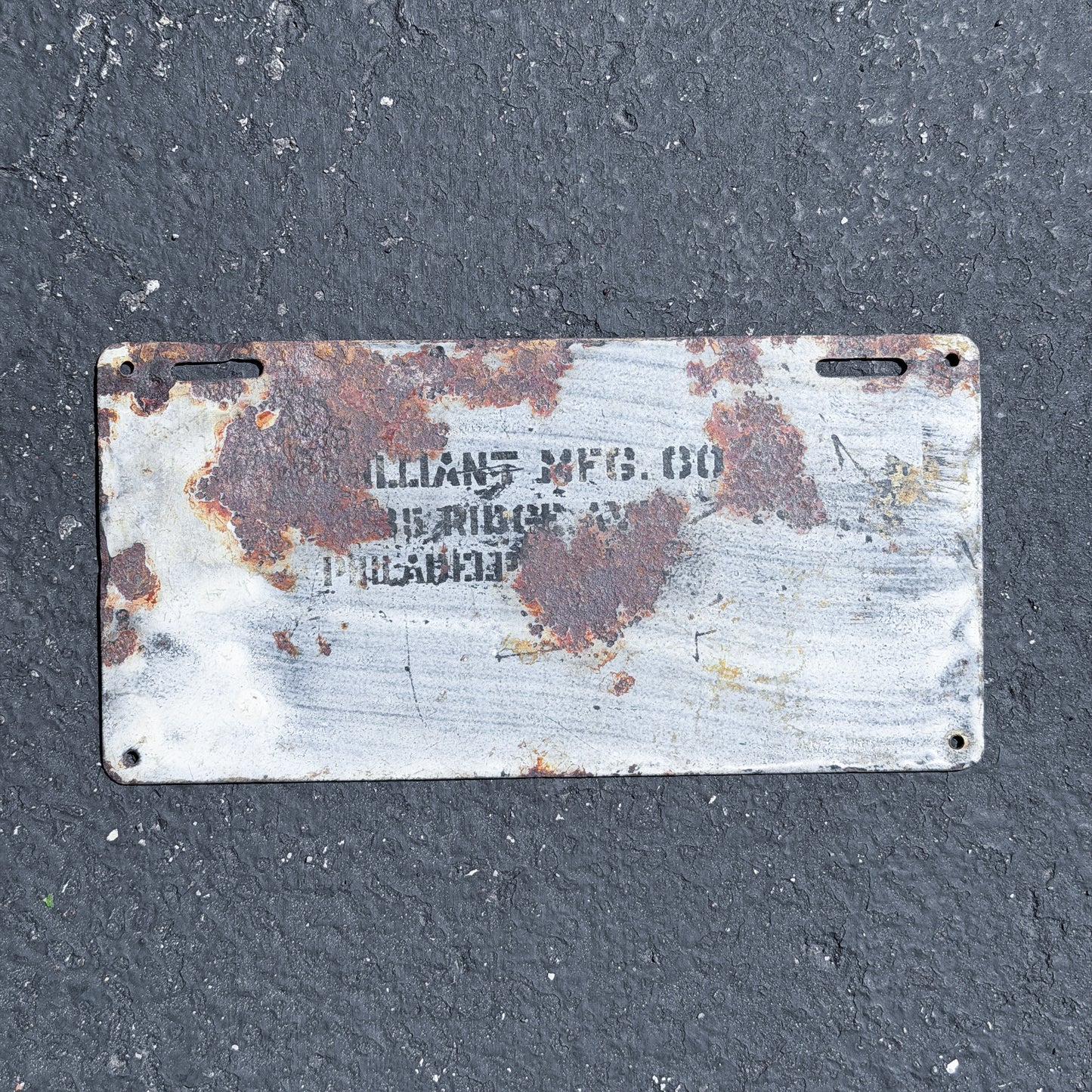 1914 Pennsylvania Porcelain Dealer License Plate Auto Tag X 987