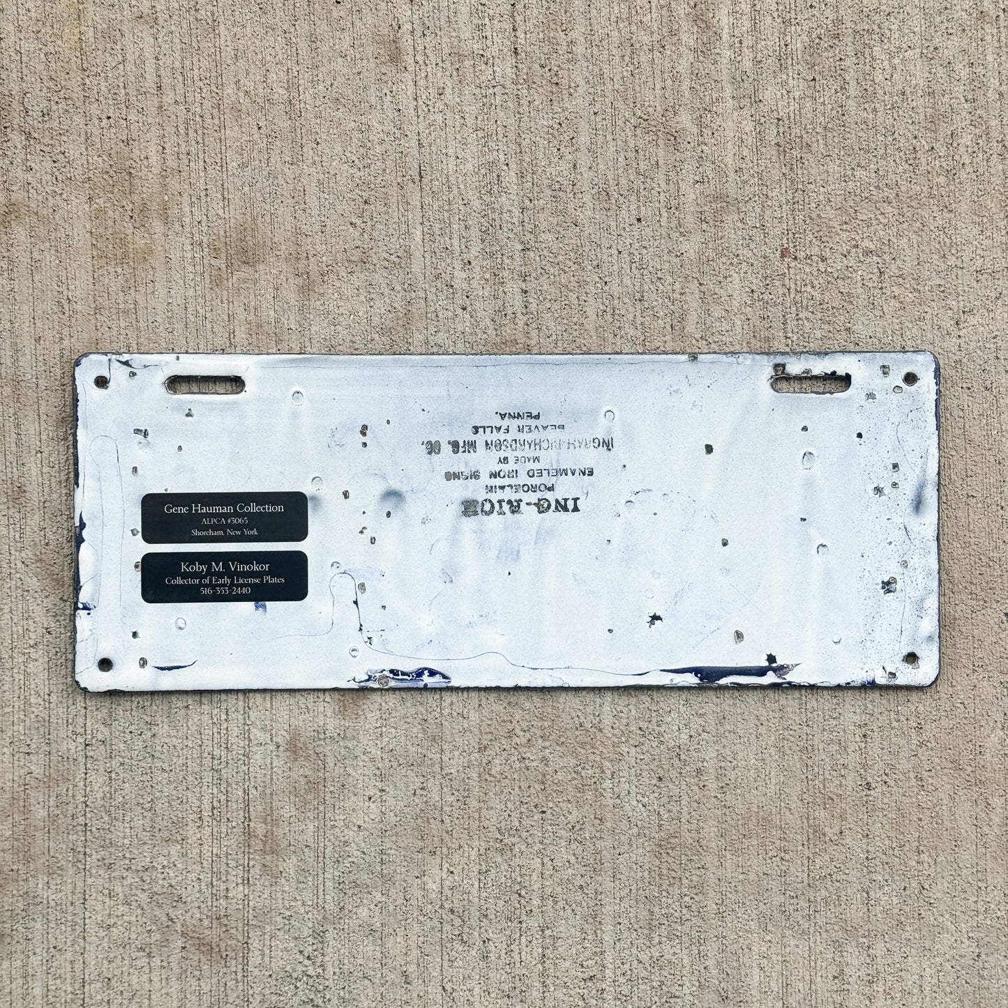 1911 Massachusetts Porcelain License Plate Auto Tag High Quality 20752